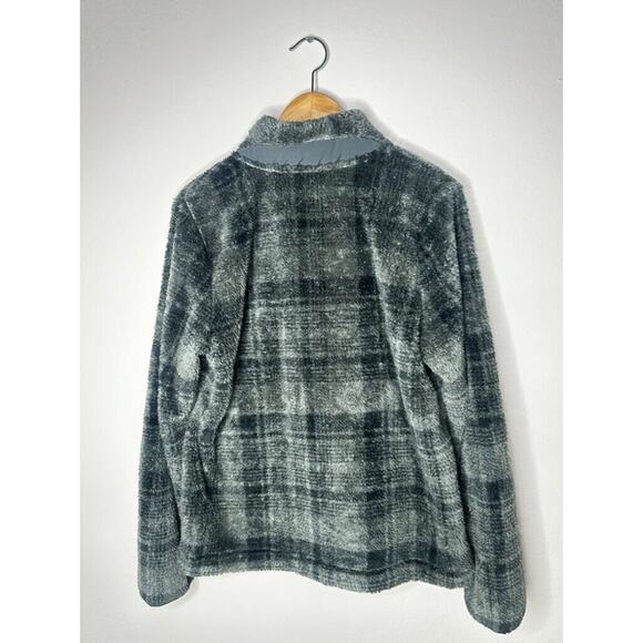 Eddie Bauer Sweater Womens Large Green Snap Long Sleeve Mock Thermal Outdoor - Picture 2 of 11